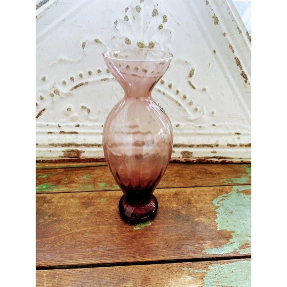Vintage Rosssini Italian Art Glass Vase Purple - Picture 4 of 8